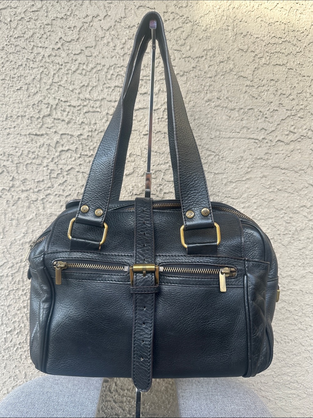 MULBERRY Mabel Black Leather Shoulder Bag - no strap